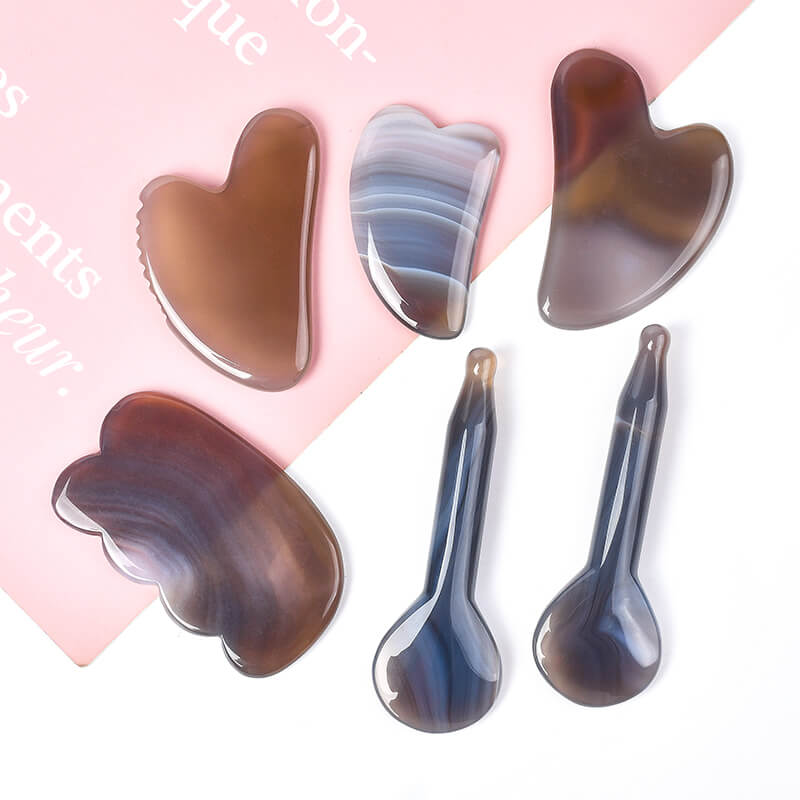 grey agate gua sha