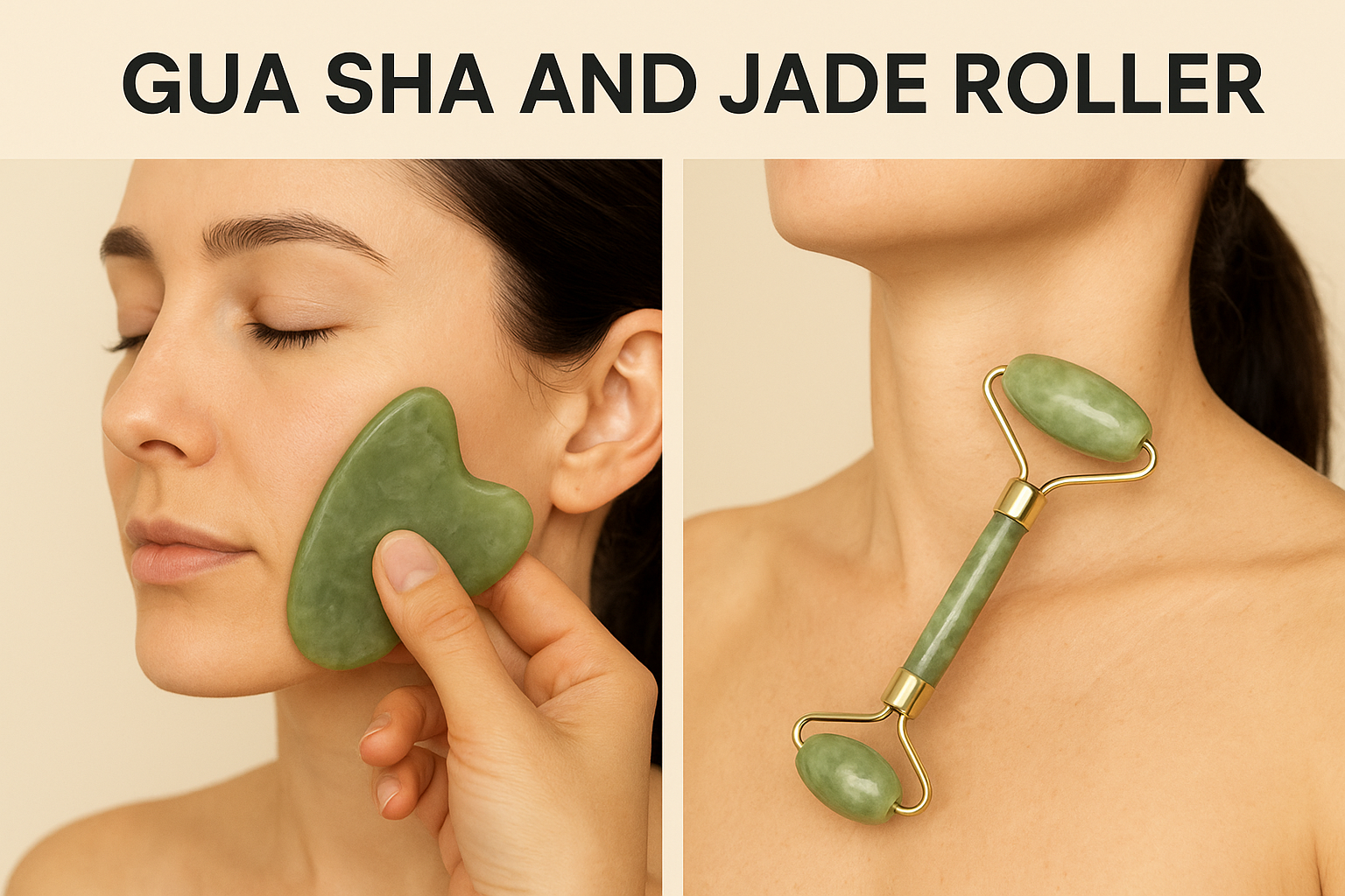 gua sha and jade roller